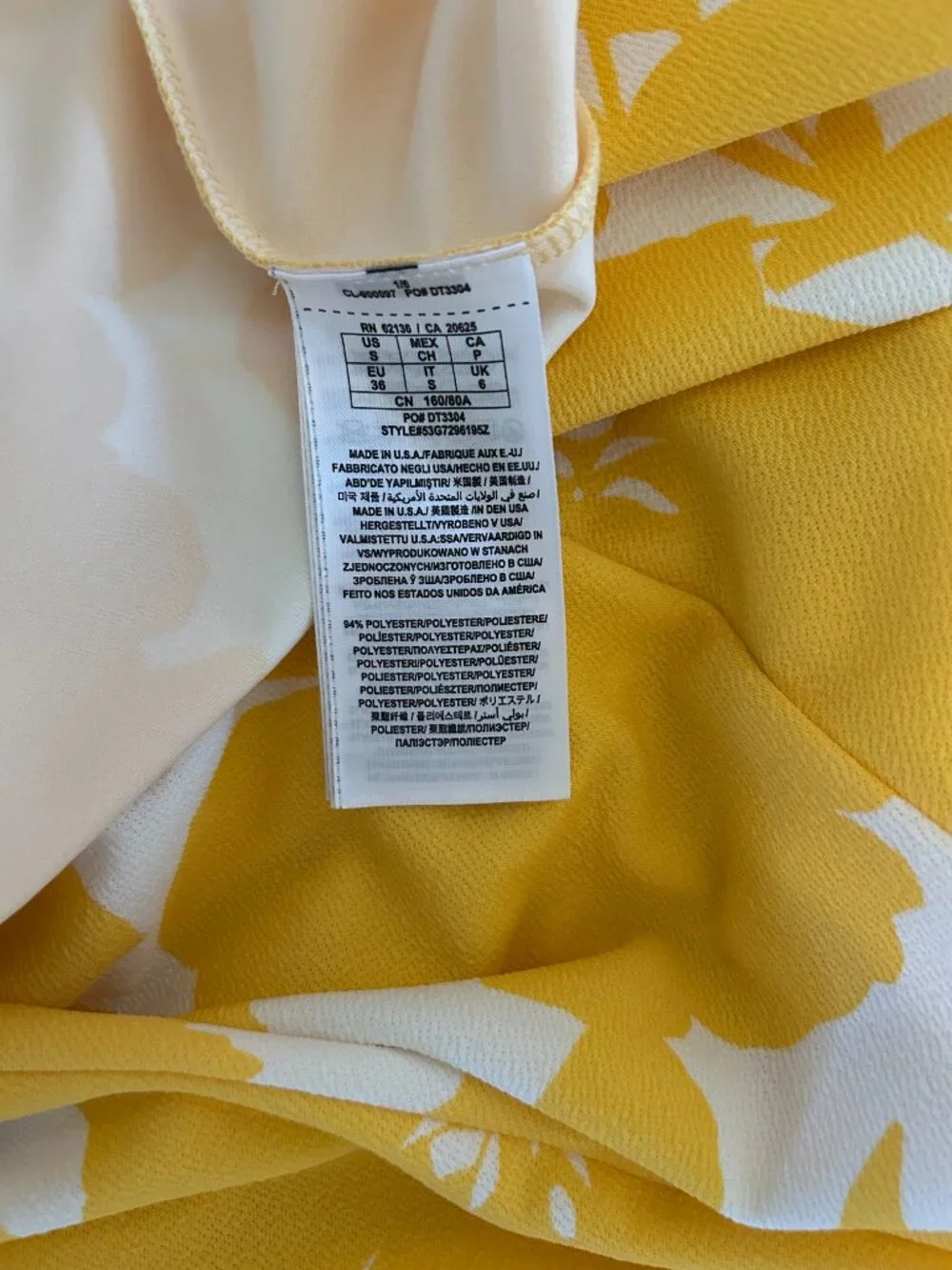 Marciano Yellow White Floral Halter Maxi Dress Belted Size S - Picture 3 of 5